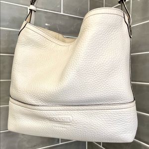 Authentic COACH White Pebbled Leather Bucket Bag